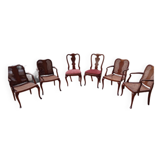 Canned armchairs and chairs