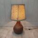Sandstone lamp and wool lampshade