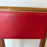 Bridge Vintage Armchair – Curved Design & Red Vinyl – 1950