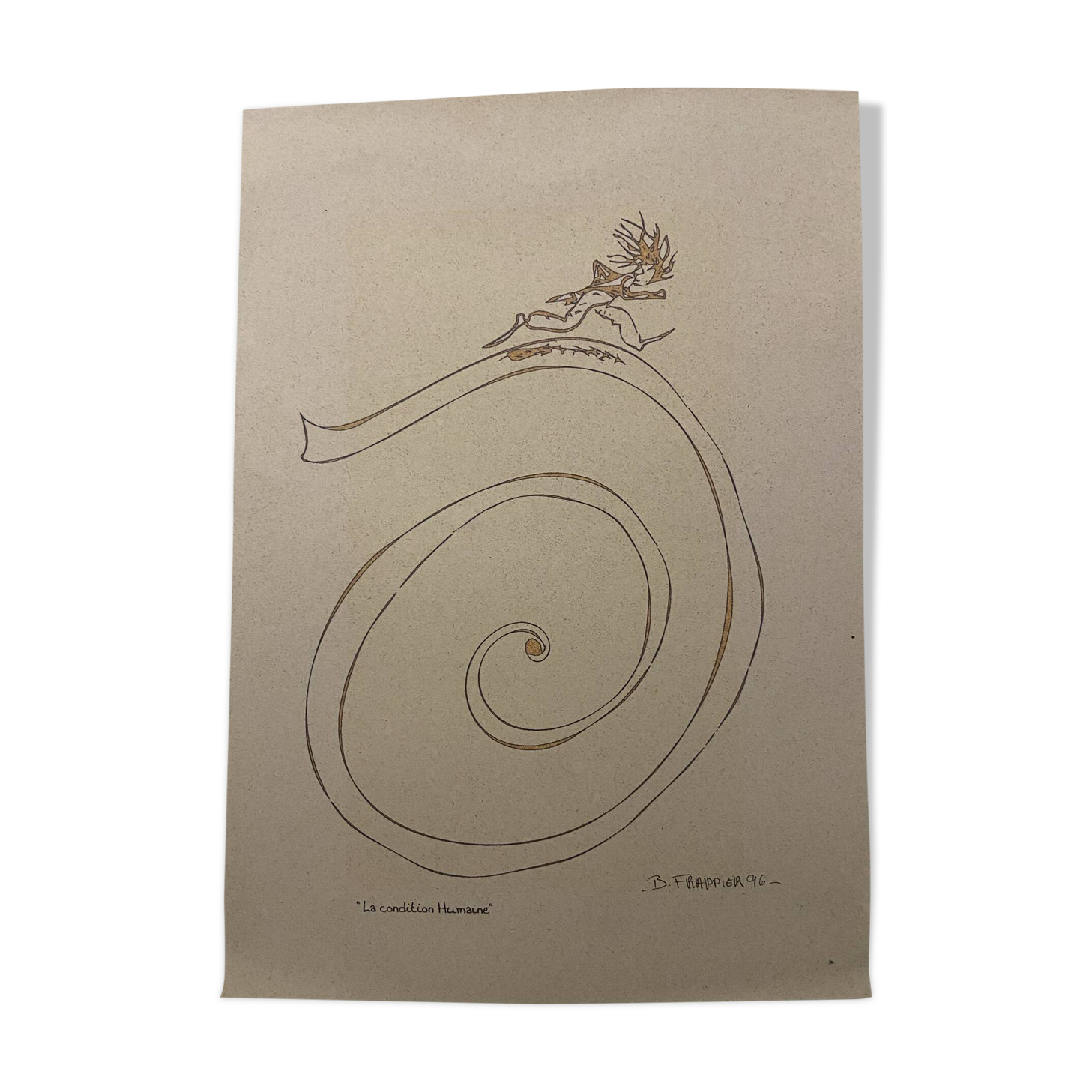 La Condition humaine – B. Trappier, 1996 – Œuvre originale signée