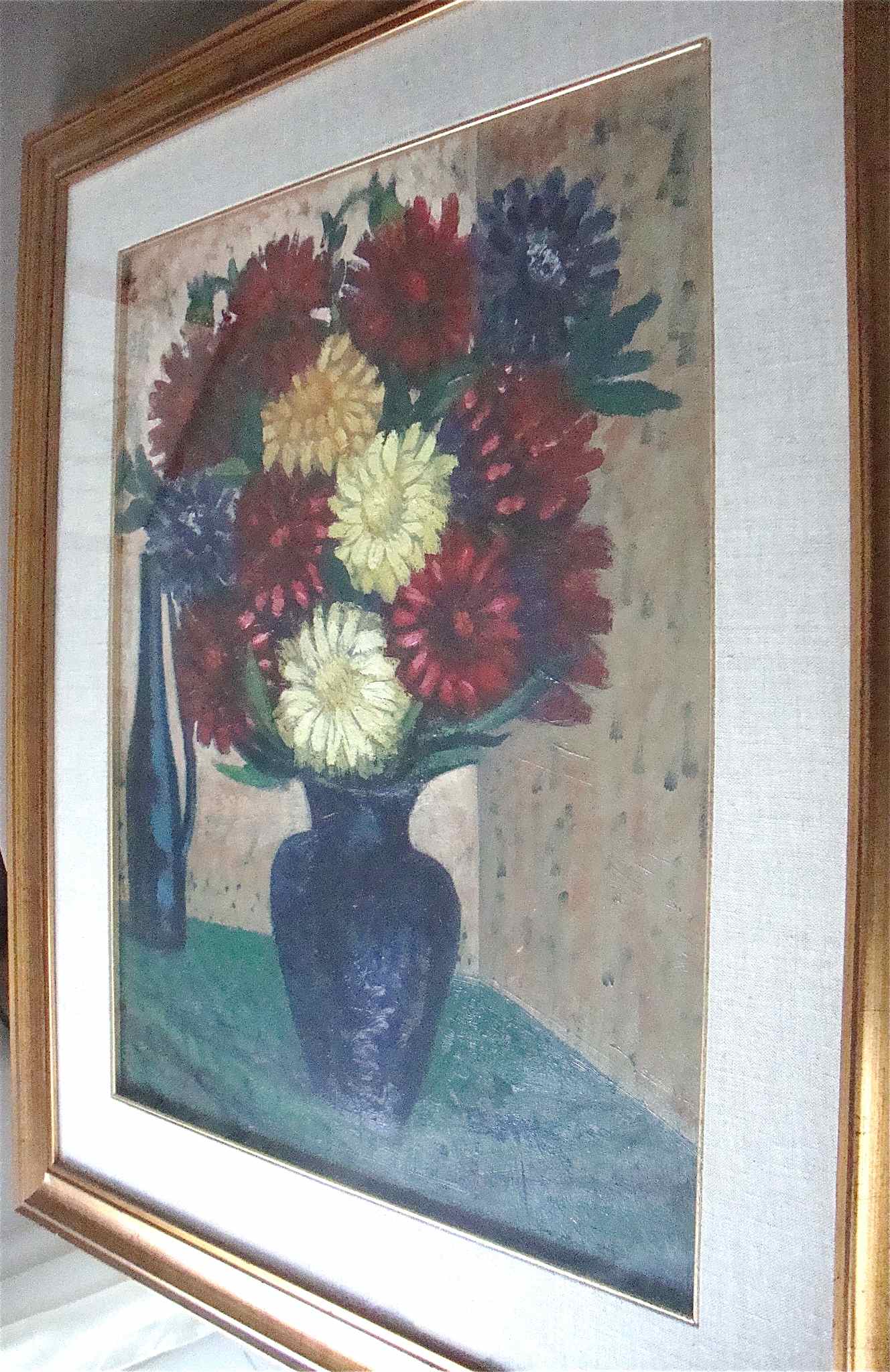 Old painting dahlias