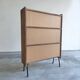 Bookcase wood and feet black metal