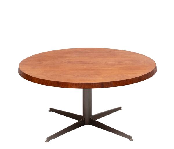 Table basse ronde en teck Ilse Mōbel, années 1960, Allemagne