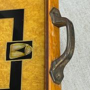 Plateau en marqueterie bois et nacre