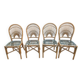 4 bamboo chairs