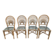 4 chaises bambou