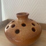 Vase pique-fleurs en grès signe Dehoux