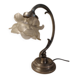 Lampe de table Art Déco en étain véritable circa 1920