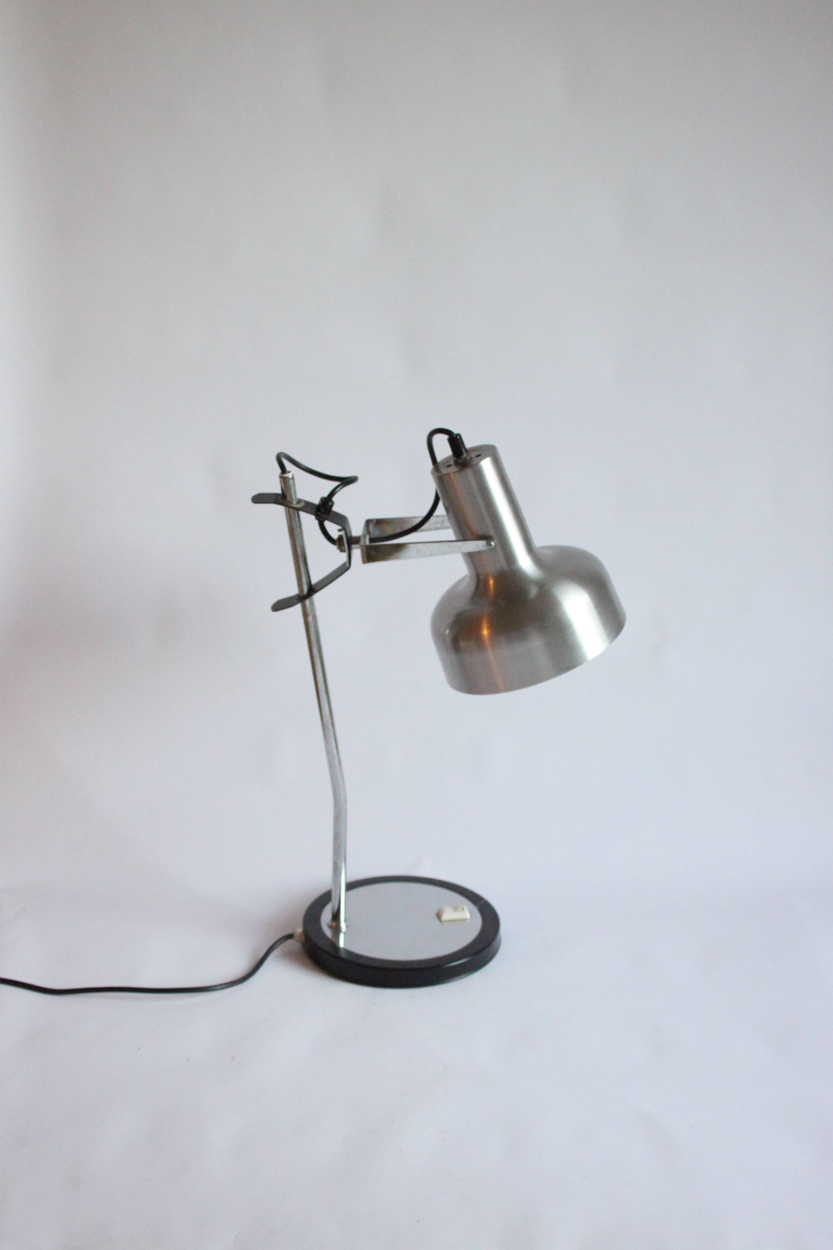 Mid century modern adjustable metal desk lamp, 1960s