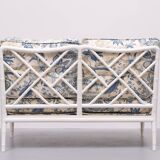 Faux Bamboo Chippendale Two seat Sofa 1970s France