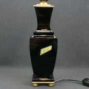 Baccarat, pied de lampe en cristal noir