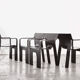 Gijs Bakker set of 4 strip armchairs for Castelijn, 1974
