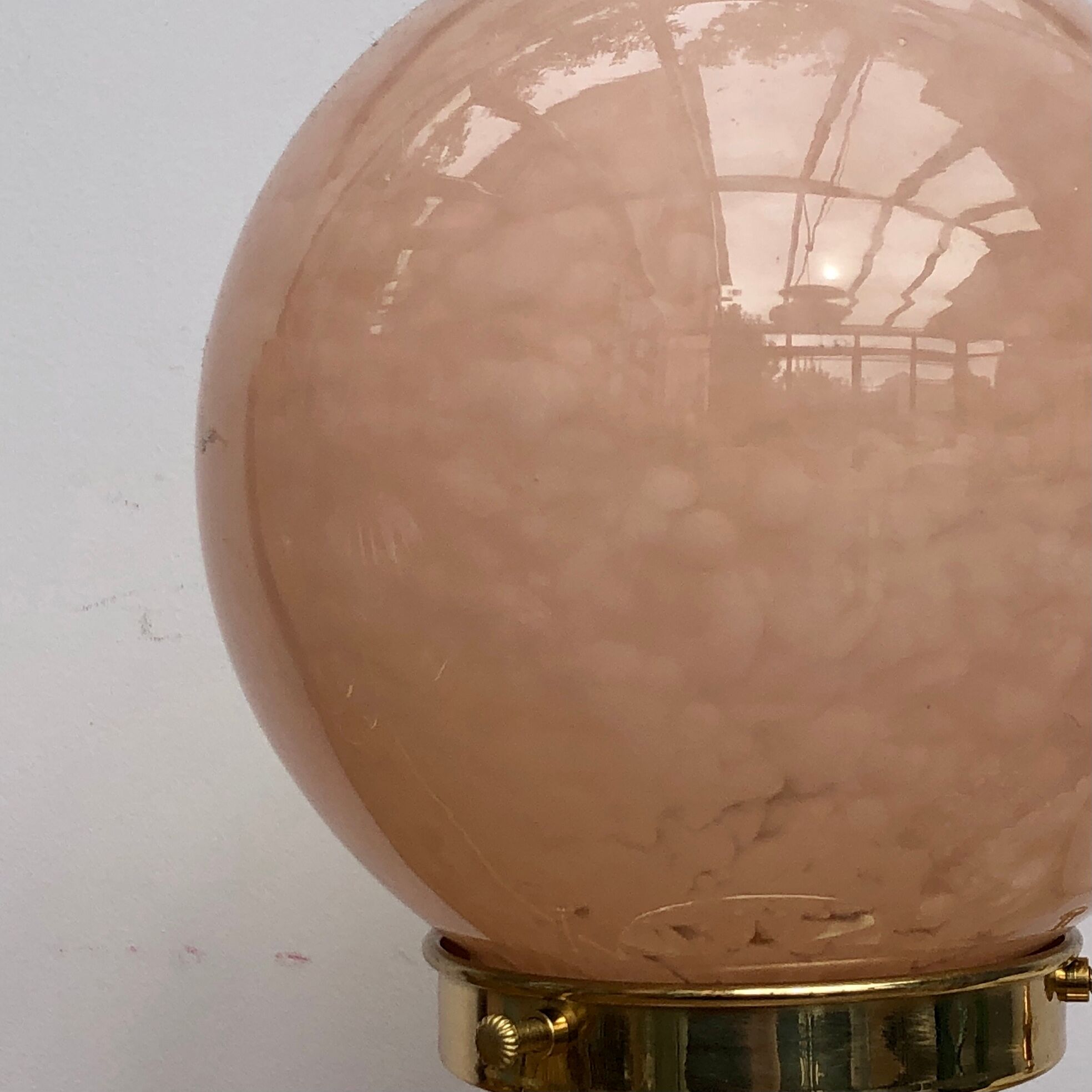 Clichy Rose vintage glass globe lamp