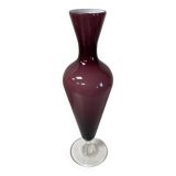 Vase en opaline violine vintage