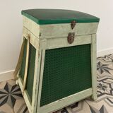 Vintage fishing chest stool