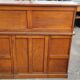 Old American desk in solid oak with S-shaped shutter