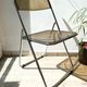 Folding chair chrome and plexi smoked 70s