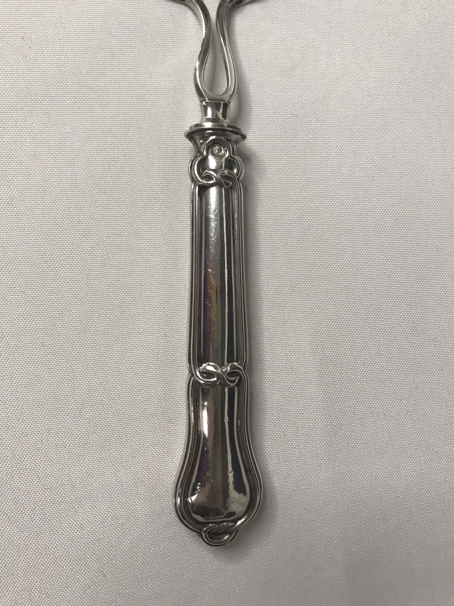 Former silver pie shovel 19th century punches