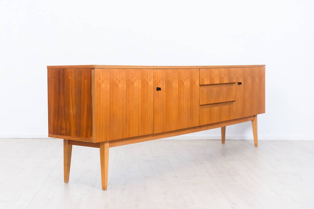 1960s walnut grand buffet, manufacturer Royal Sweden.