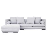 Canapé d'angle malmo gris tourterelle, design scandinave