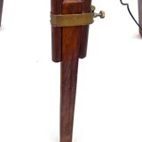Wooden and brass tripod lamppost