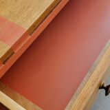 Terracotta patina oak chest of drawers