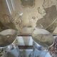 Pair of aluminium cast candle holders 52cm