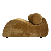 Graphic ochre armchair