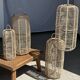 Large lantern-shaped rattan pendant lamp H50 D24