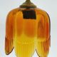 Vintage chandelier with 3 burners in rattan and bamboo