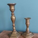 Bronze or brass candlesticks