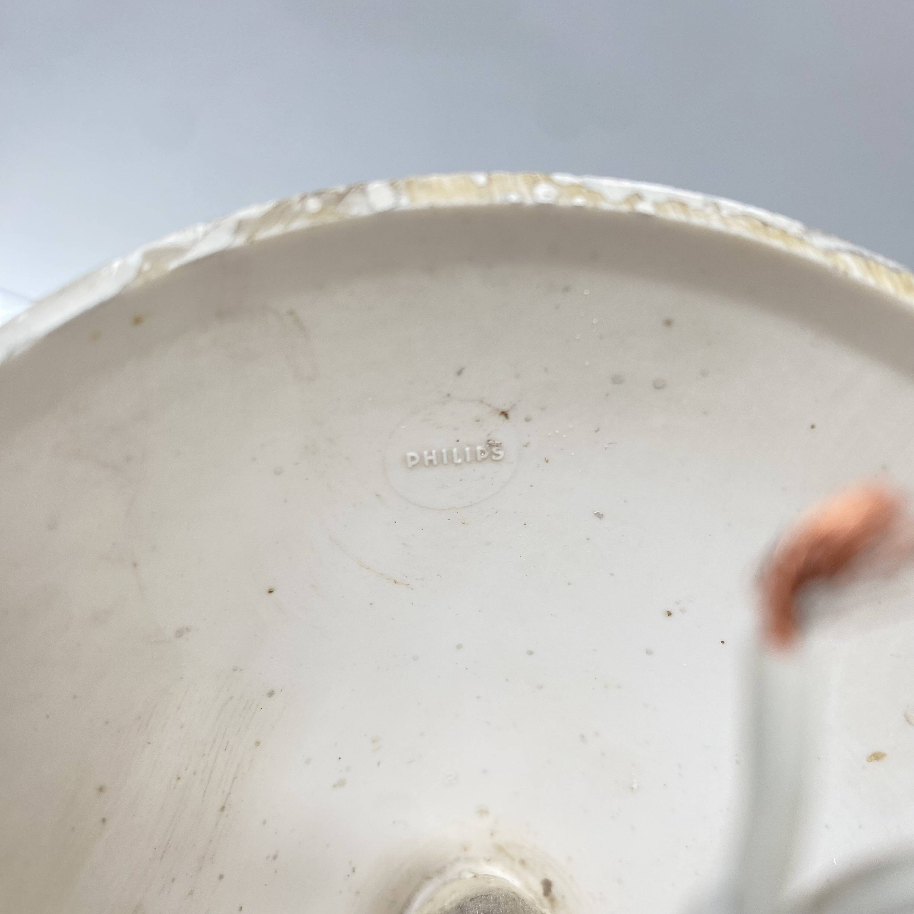 Teak and opaline pendant light from the 60s by Louis Kalff for Philips