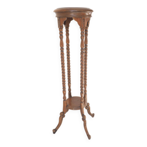 Guéridon merisier tourné