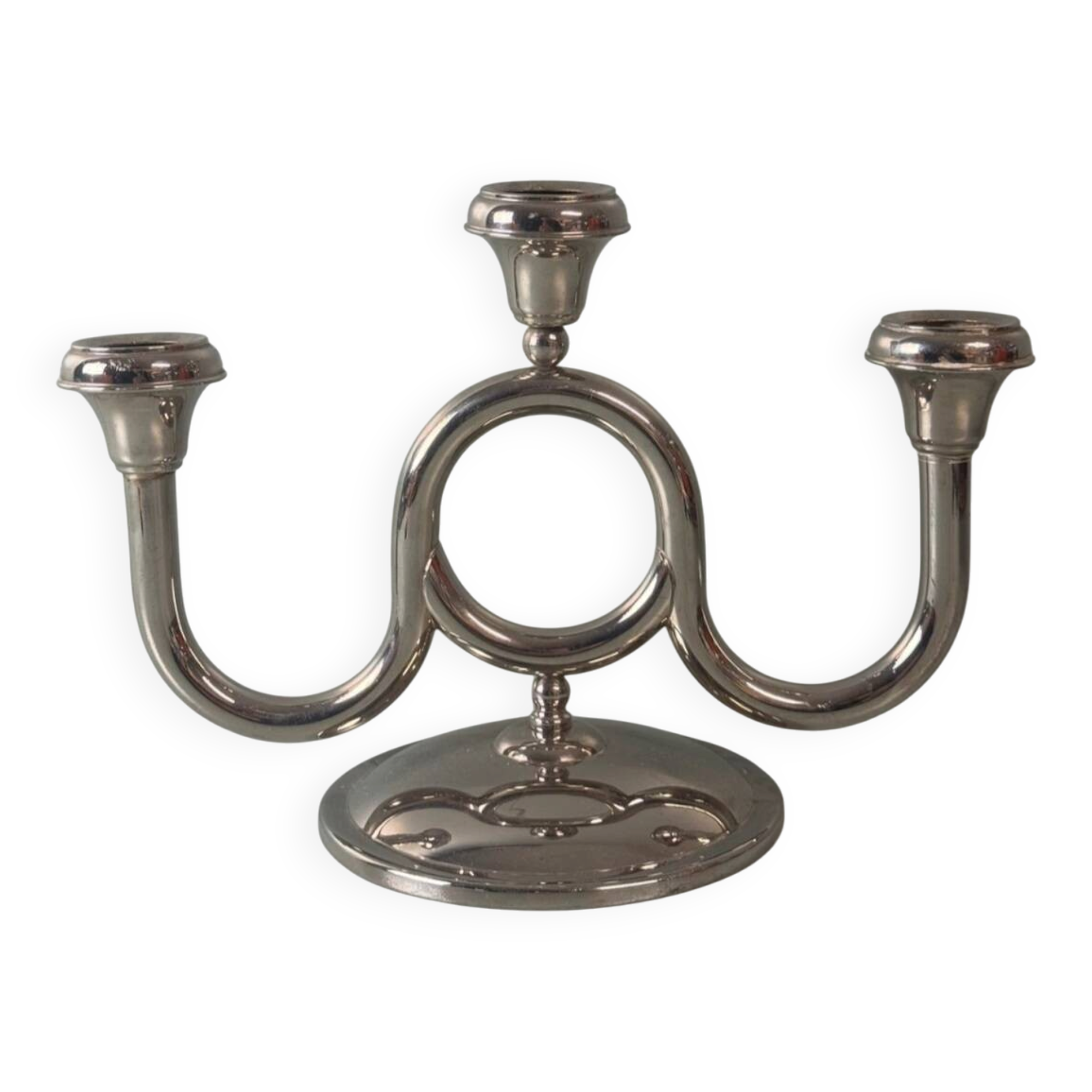Vintage chrome candlestick