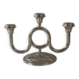 bougeoir chromé vintage