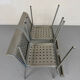 4 Italian design aluminum chairs from the 90s Calligaris Italy