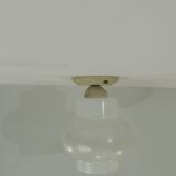 Scandinavian Ceiling Light In Ribbed Glass /vintage