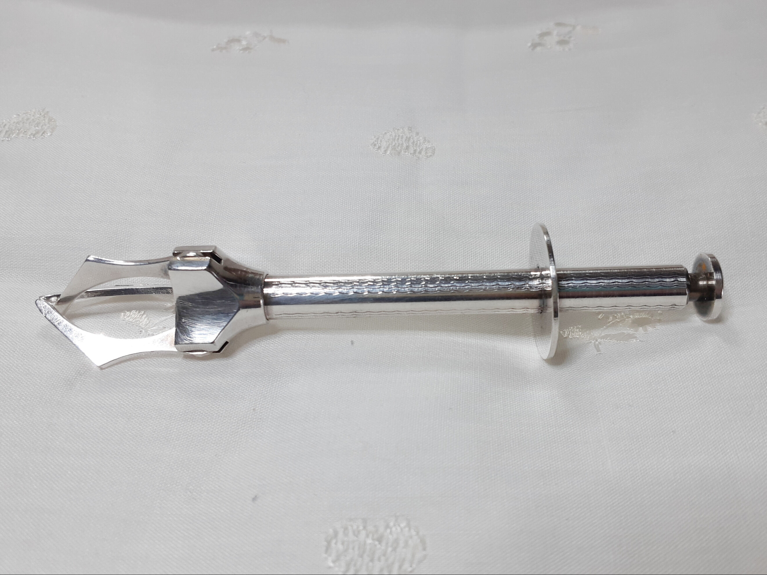 Christofle silver metal 3-claw sugar tongs , Gallia model