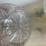 Pair of hand-cut Bohemian crystal ball vases Julia Crystal