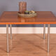 Table basse chromée Hans J Wegner teck restauré & palissandre  Andreas Tuck