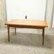 60's rectangular Scandinavian table with extension cords