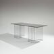 Large "Wire" Desk in Glass and Metal, Terence Conran, 1980s
