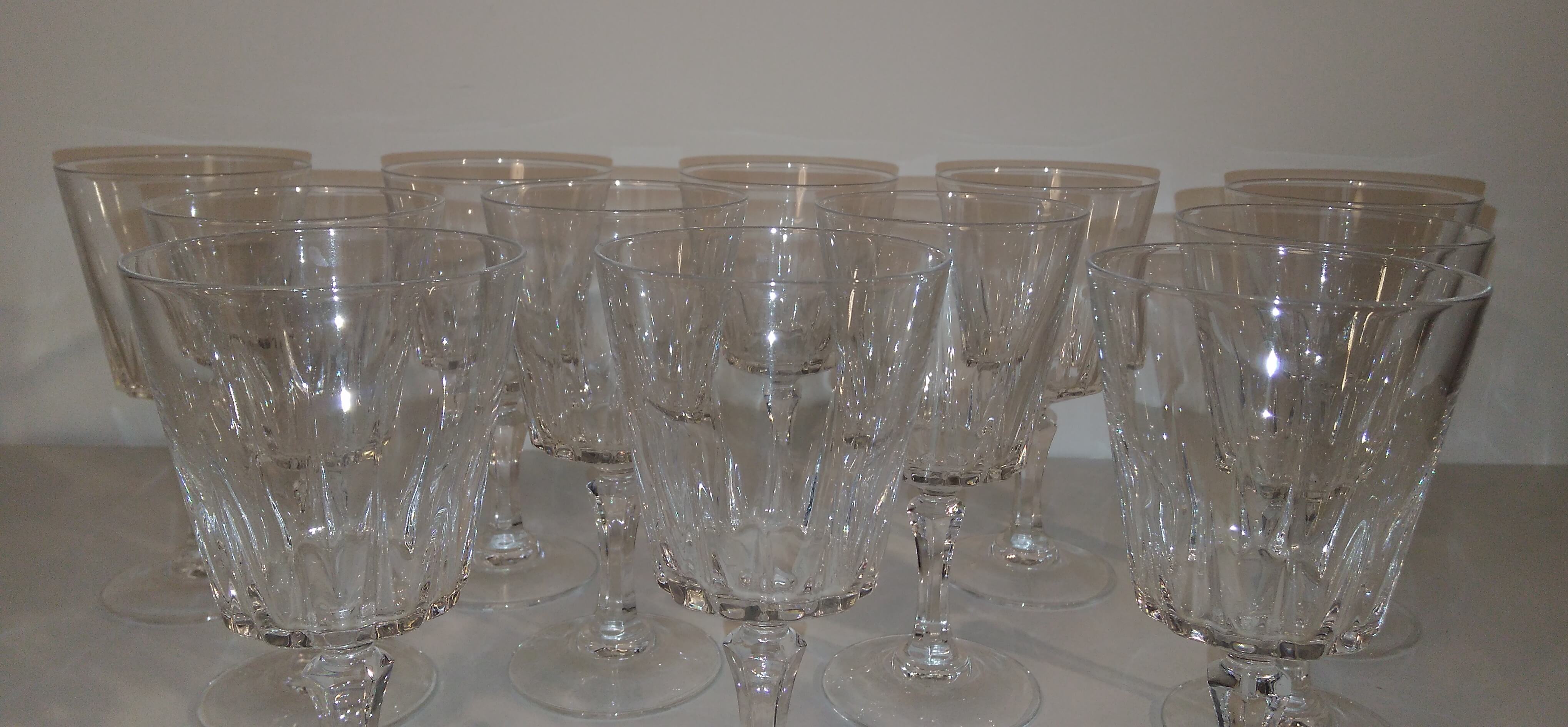 10 crystal water glasses