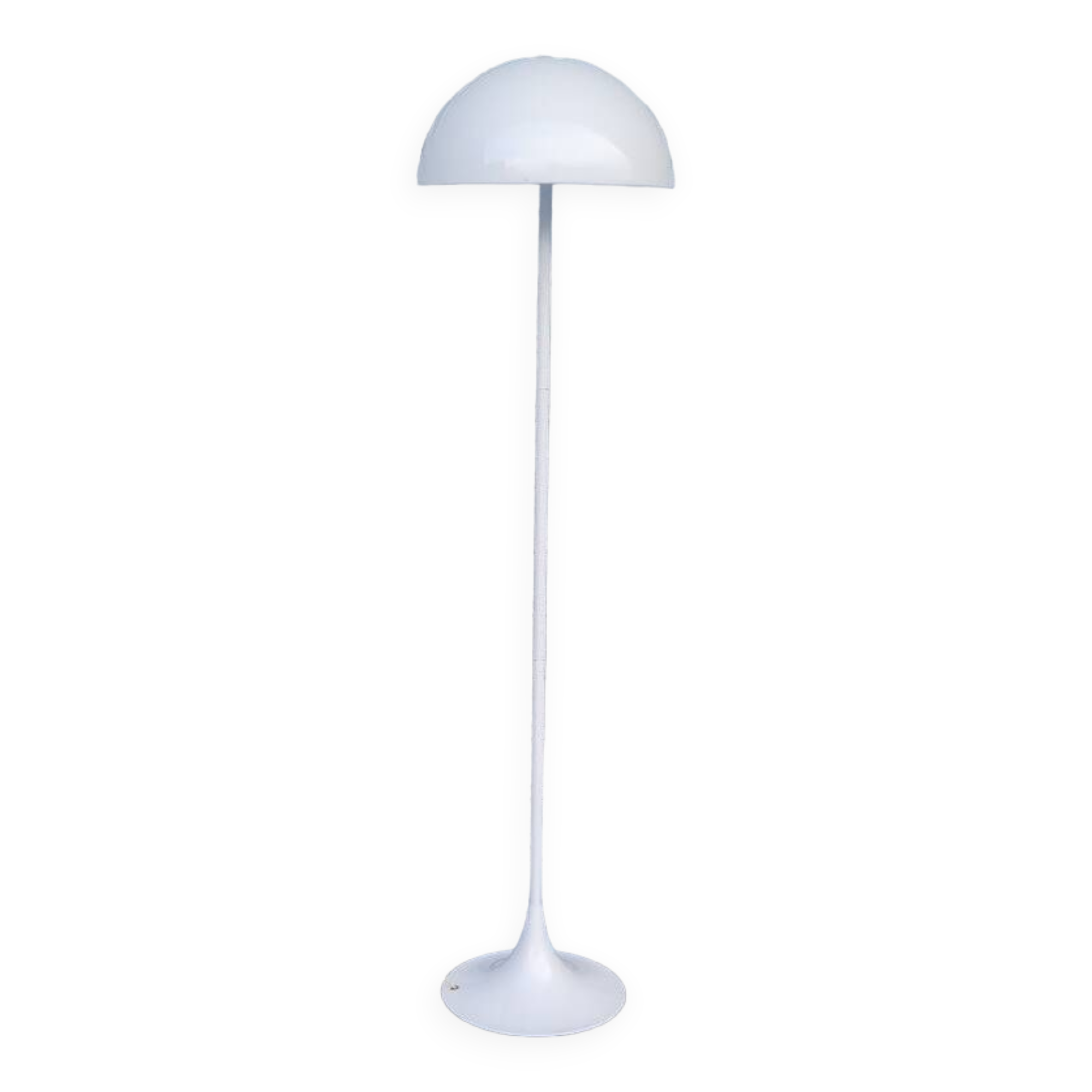 Lacquered metal floor lamp from the 80s
