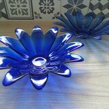 Deux vases, vintage, bleu cobalt, vide-poche, plateau decoratif, plat de table, plat de présentation