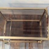 Dessert bar on brass wheels and gold metal