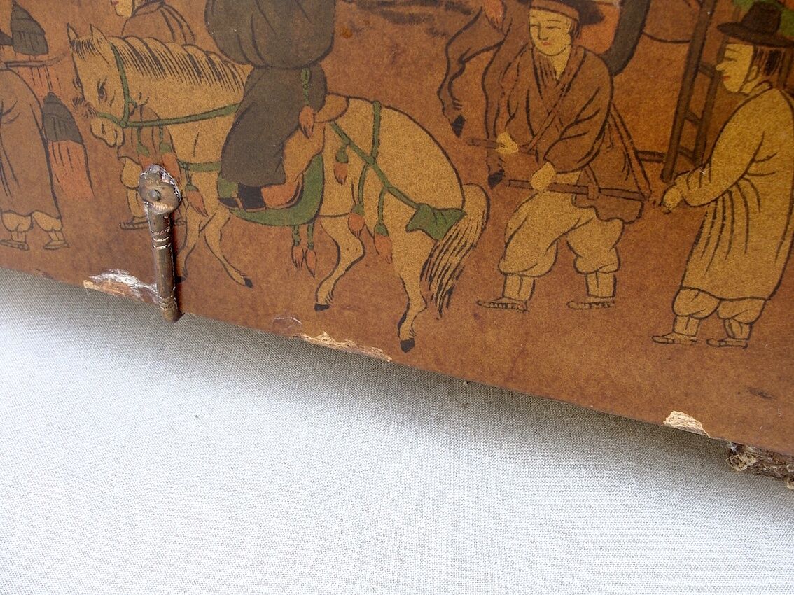 Vintage wood and metal chest