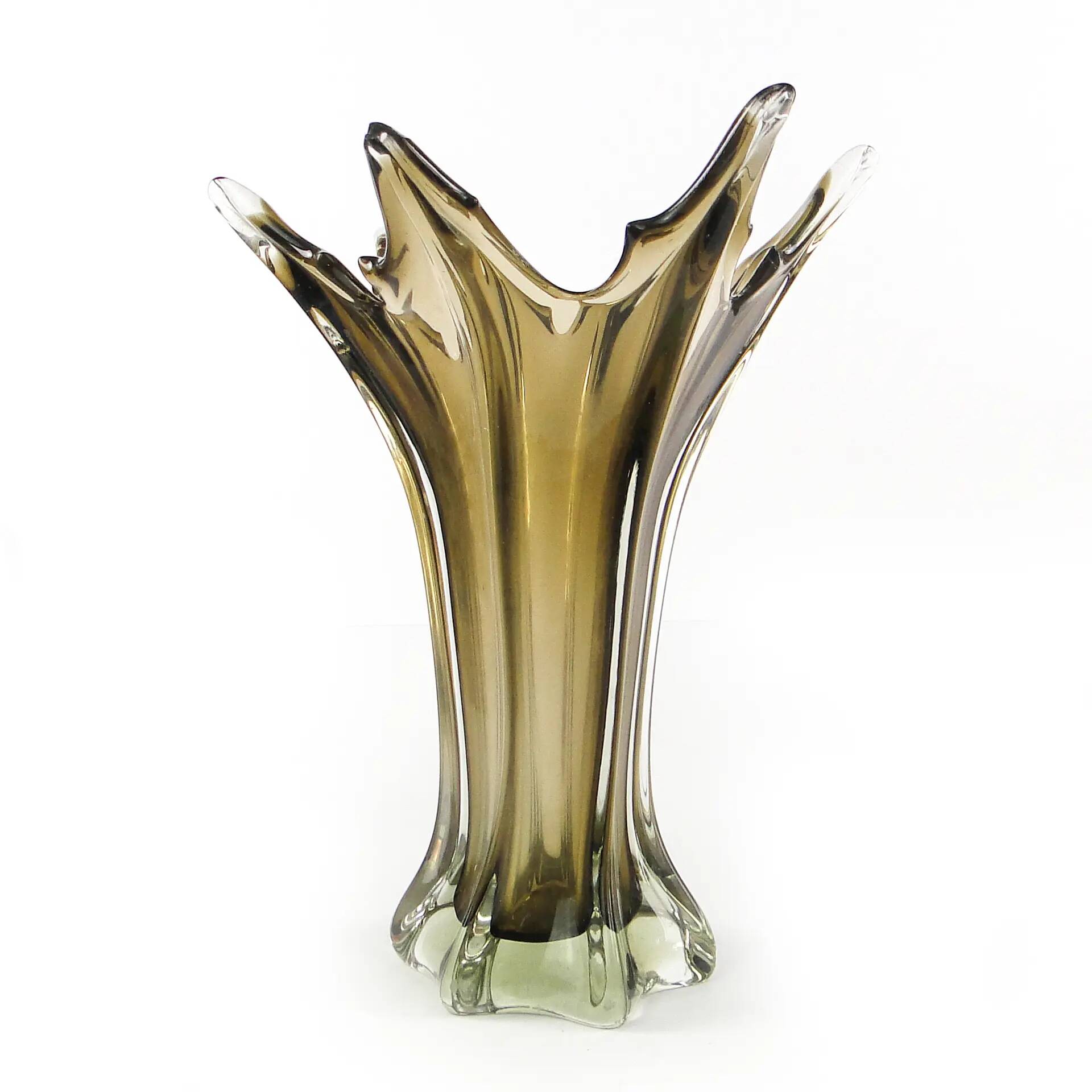 Murano vase, mid-century modern, glass, Italy, 1950s