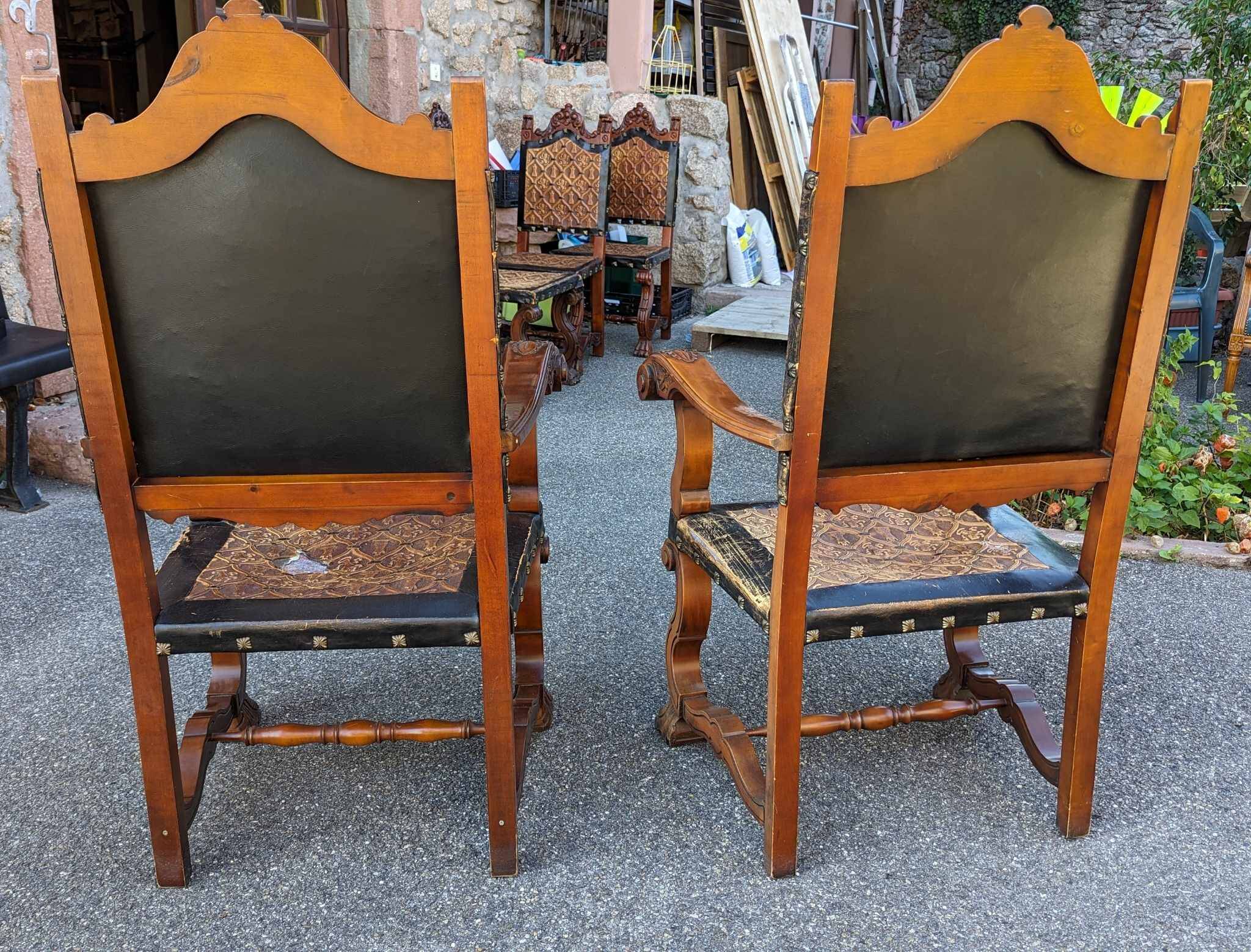 Spanish Renaissance style armchairs