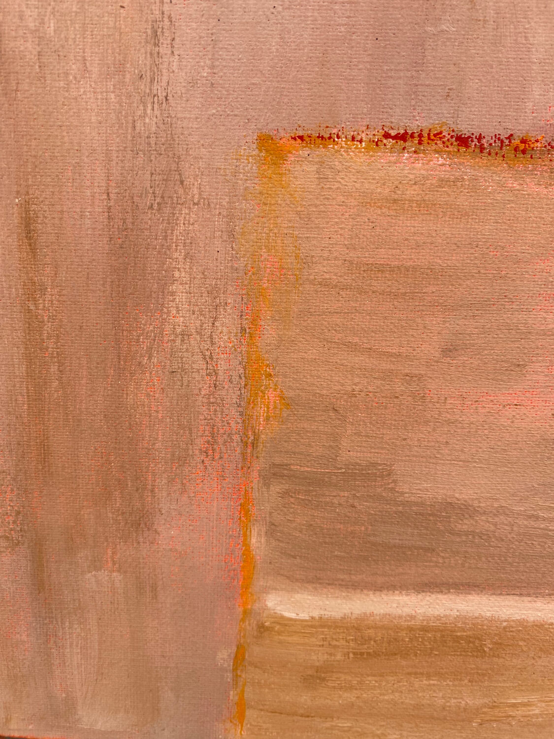 Huile sur toile bouquet orange